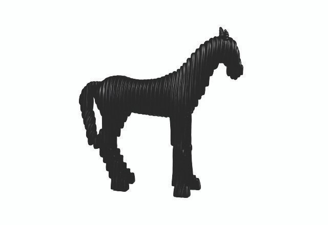 3D Illusion Horse (Black)