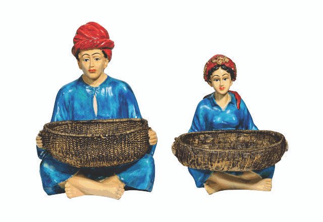Second image of Rajasthani Couple Basket (Set of 2)